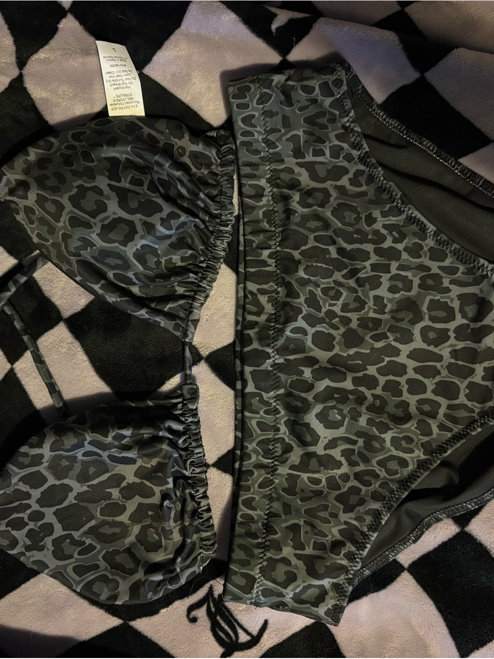 Women's Black Leopard Print Bikini Set